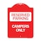 Signmission Designer Series Sign-Campers Only, Red & White Aluminum Architectural Sign, 18" x 24", RW-1824-24289 A-DES-RW-1824-24289 - alternate 1